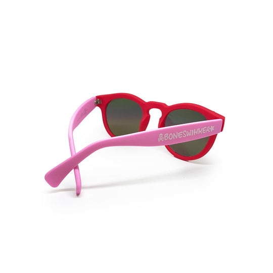 ROUND SUNGLASSES - RED + PINK