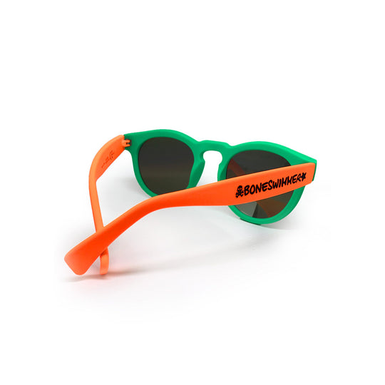 ROUND SUNGLASSES - TIFFANY + FLUO ORANGE