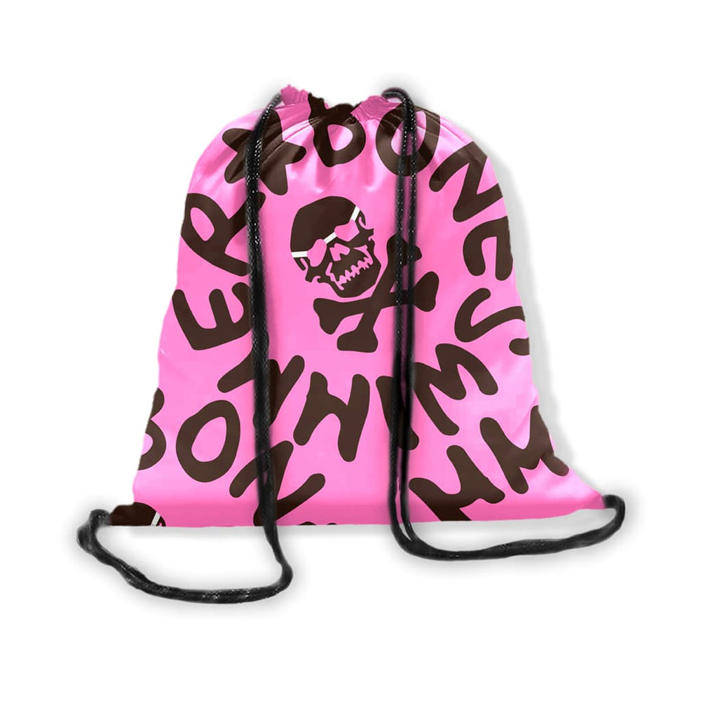 ZAINETTO IN MICROFIBRA - 125Z ROSA LOGO CIOCCOLATO