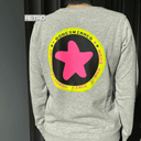 SWEAT-SHIRT GRIS - ÉTOILE FUCHSIA // LastChance
