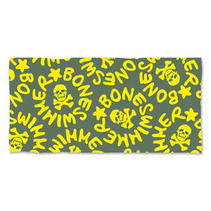 LARGE MICROFIBER TOWEL - 299T LOGO MILITARY + YELLOW