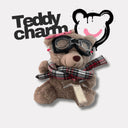 TEDDY CHARM - Sciarpa tartan + lettera