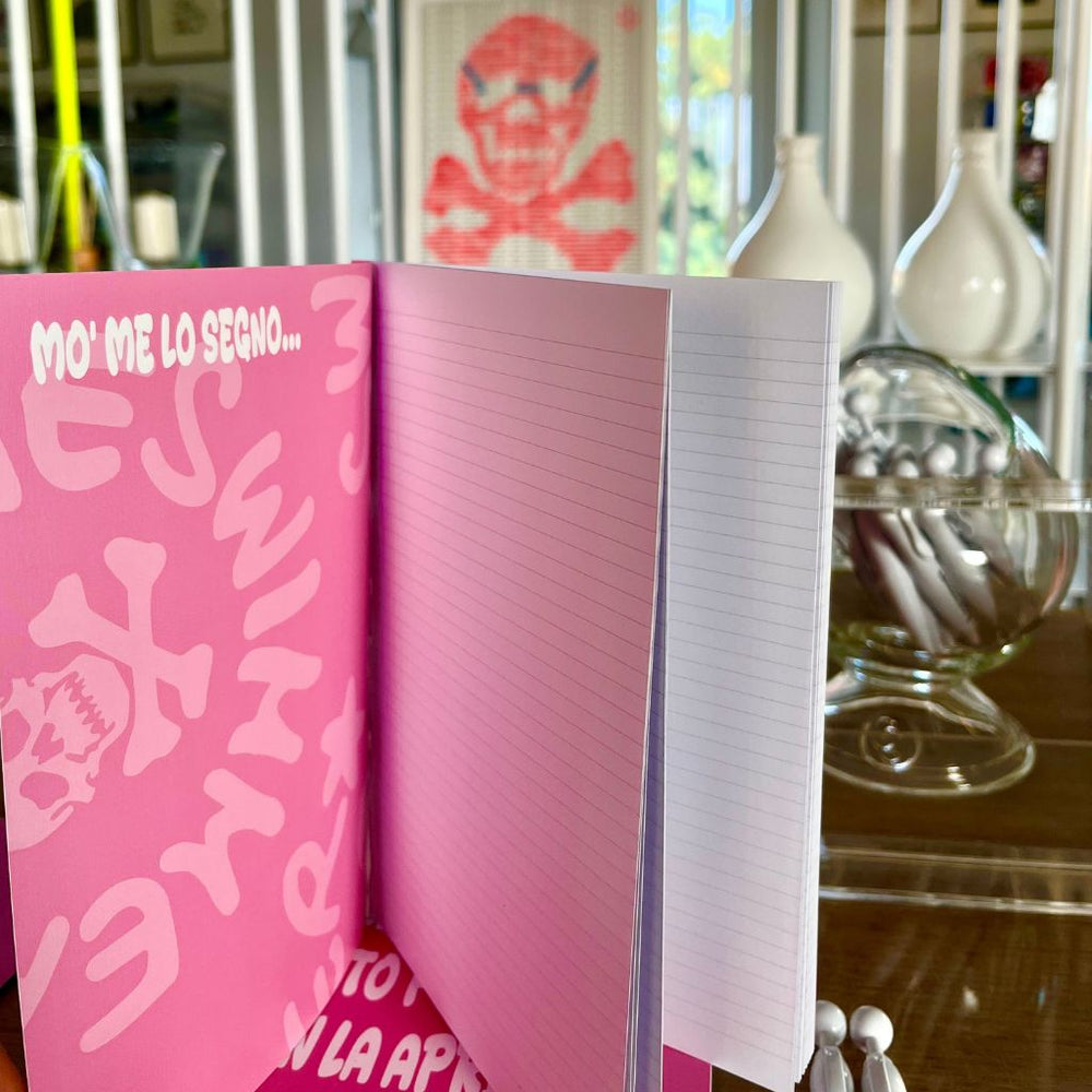 BLOCK NOTES A RIGHE - rosa