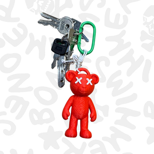 TEDDY PSYCHO CHARM - ROSSO + BIANCO