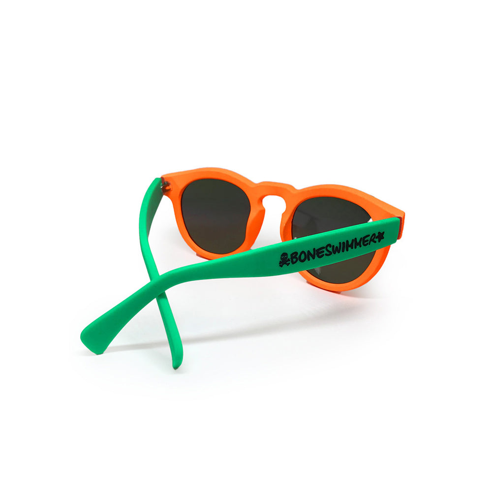 OCCHIALI DA SOLE TONDI - ARANCIO FLUO + TIFFANY