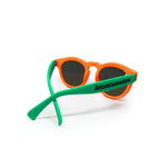 OCCHIALI DA SOLE TONDI - ARANCIO FLUO + TIFFANY