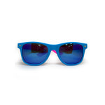 OCCHIALI DA SOLE MODELLO WAIFARER - AZZURRO + FUXIA FLUO