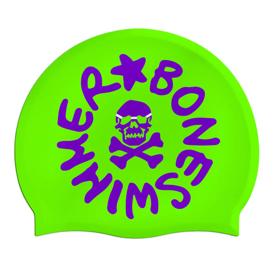 CUFFIA VERDE Logo VIOLA grande