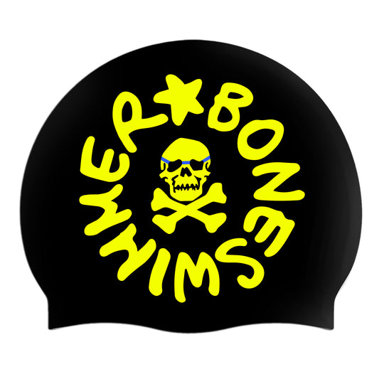 CUFFIA NERO Logo GIALLO grande