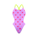 Costume da nuoto Boneswimmer per il tempo libero, modello ALTE da Bambina - L028AF color lilla con stelle rosso fluo