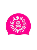 CUFFIA FUXIA Logo BIANCO grande