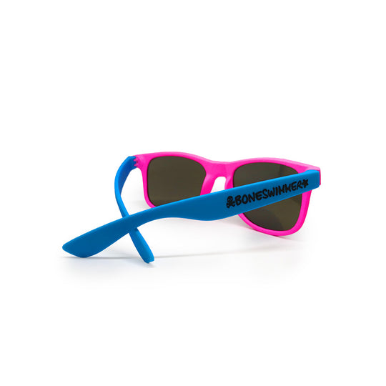 OCCHIALI DA SOLE MODELLO WAIFARER - FUXIA FLUO + AZZURRO