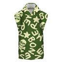 MICROFIBER PONCHO - 49PO GREEN MIL NATURAL LOGO