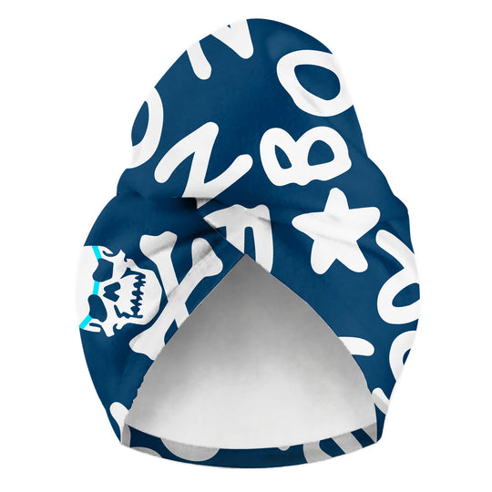 TURBANTE SAHARA - 39S NAVY LOGO BIANCO