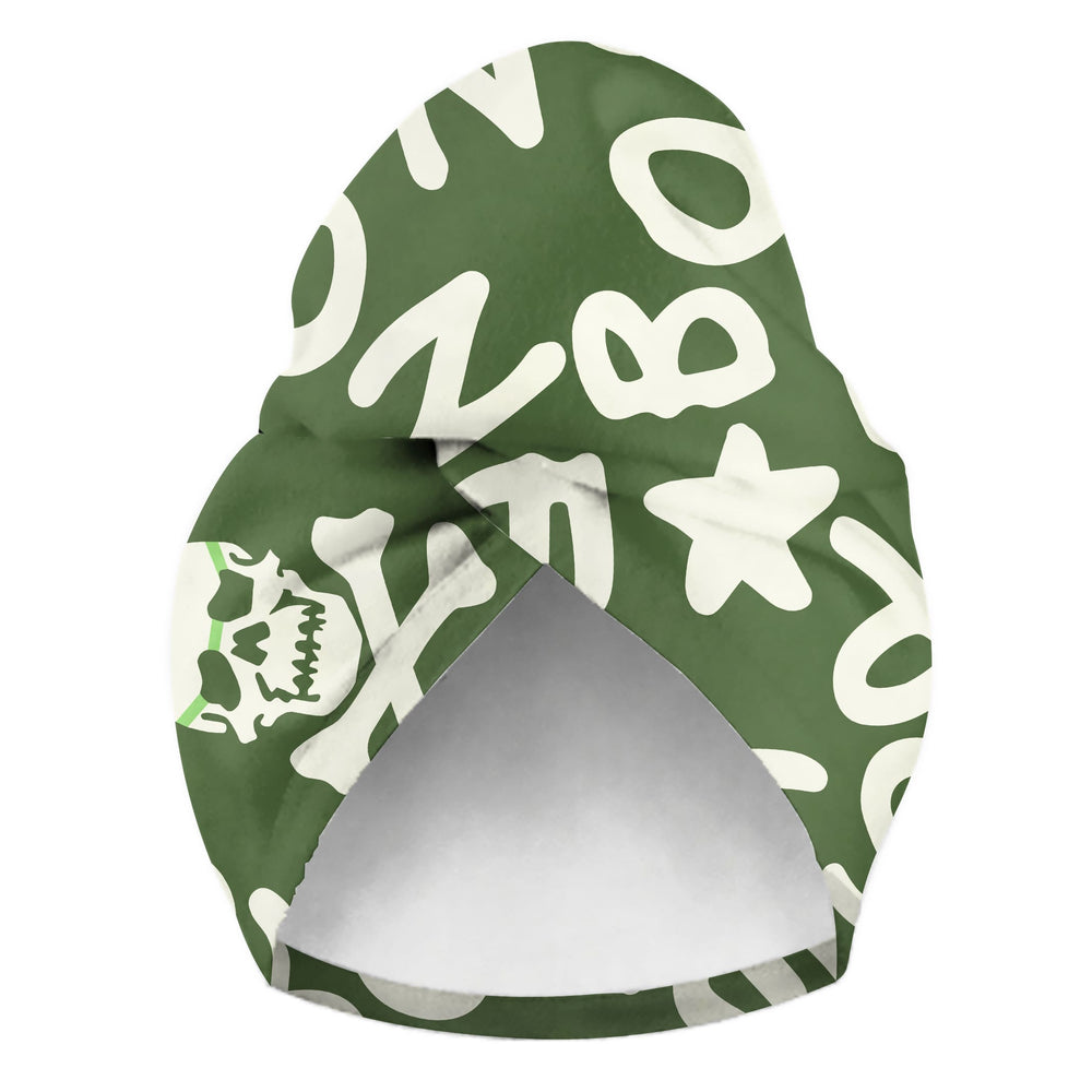 TURBANTE SAHARA - 38S VERDE MIL LOGO NATURALE