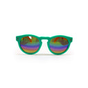 LUNETTES DE SOLEIL RONDES - TIFFANY + ORANGE FLUORESCENT