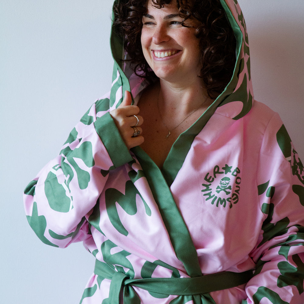 BATHROBE - 13AC Logo Pink Military Green