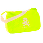 Borsone con tracolla colore giallo fluo con logo bianco al centro