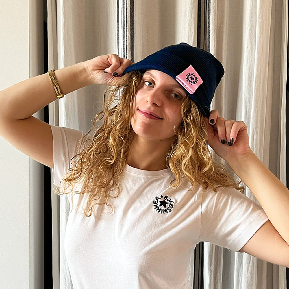 BERRETTO IN MAGLIA - BLU NAVY