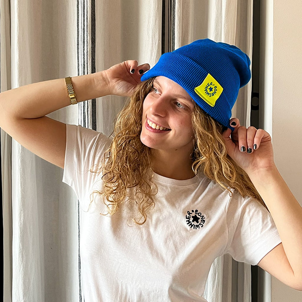 BERRETTO IN MAGLIA - TURCHESE