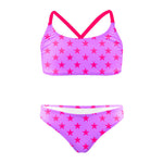 Costume da mare bikini bambina Boneswimmer Waikiki Lilla Stelle Rosso FL Rosso fluo - modello L023WAF
