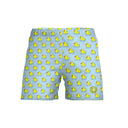 Costume da mare boxer bambino Boneswimmer Samoa Paperotte - modello L020SMF, con paperelle giallo fluo su fondo azzurro