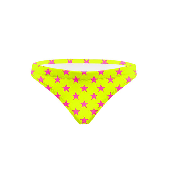 PAPEETE YELLOW FLUORESCENT FUCHSIA STARS - L024PAF