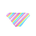 Costume da mare slip bikini Boneswimmer Papeete Rigato - modello L023PAF, stampa con righe diagonali fluo e pastello, retro