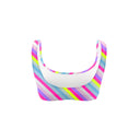 Costume da mare top bikini Boneswimmer Hawaii Rigato - modello L023HAF, righe colorate fluo e pastello, retro