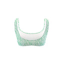 Costume da mare top bikini Boneswimmer Hawaii Zebrato - modello L025HAF, striature verdi su fondo bianco, retro