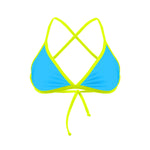 Costume da mare top bikini Boneswimmer Tahiti Azzurro Giallo fluo - modello L026TAF