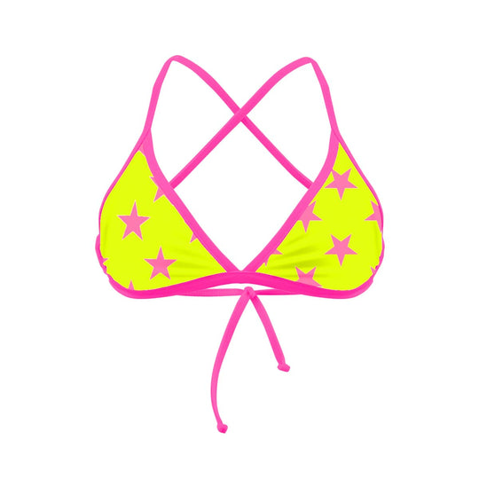 TAHITI GIALLO STELLE FUCSIA FLUO - L024TAF // LastChance