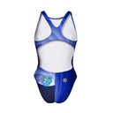 Costume da allenamento nuoto Boneswimmer per bambina, modello intero PINUP 431p, retro con squalo muscoloso