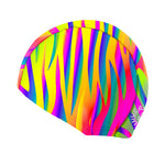 Cuffia da nuoto in lycra Boneswimmer Roar – modello L025CF, con striature multicolori fluo