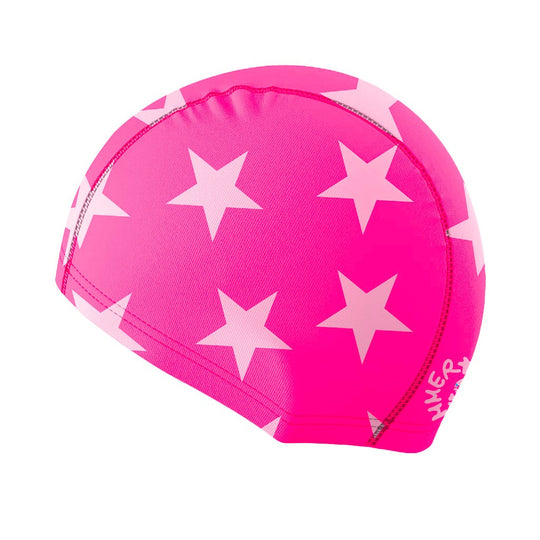 LYCRA CAP - L028CF FUCHSIA PINK STARS