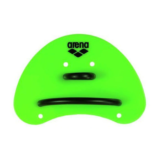Finger paddle Arena modello Elite, colore verde fluo con passanti neri
