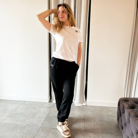 T-SHIRT BIANCA LOGO NERO