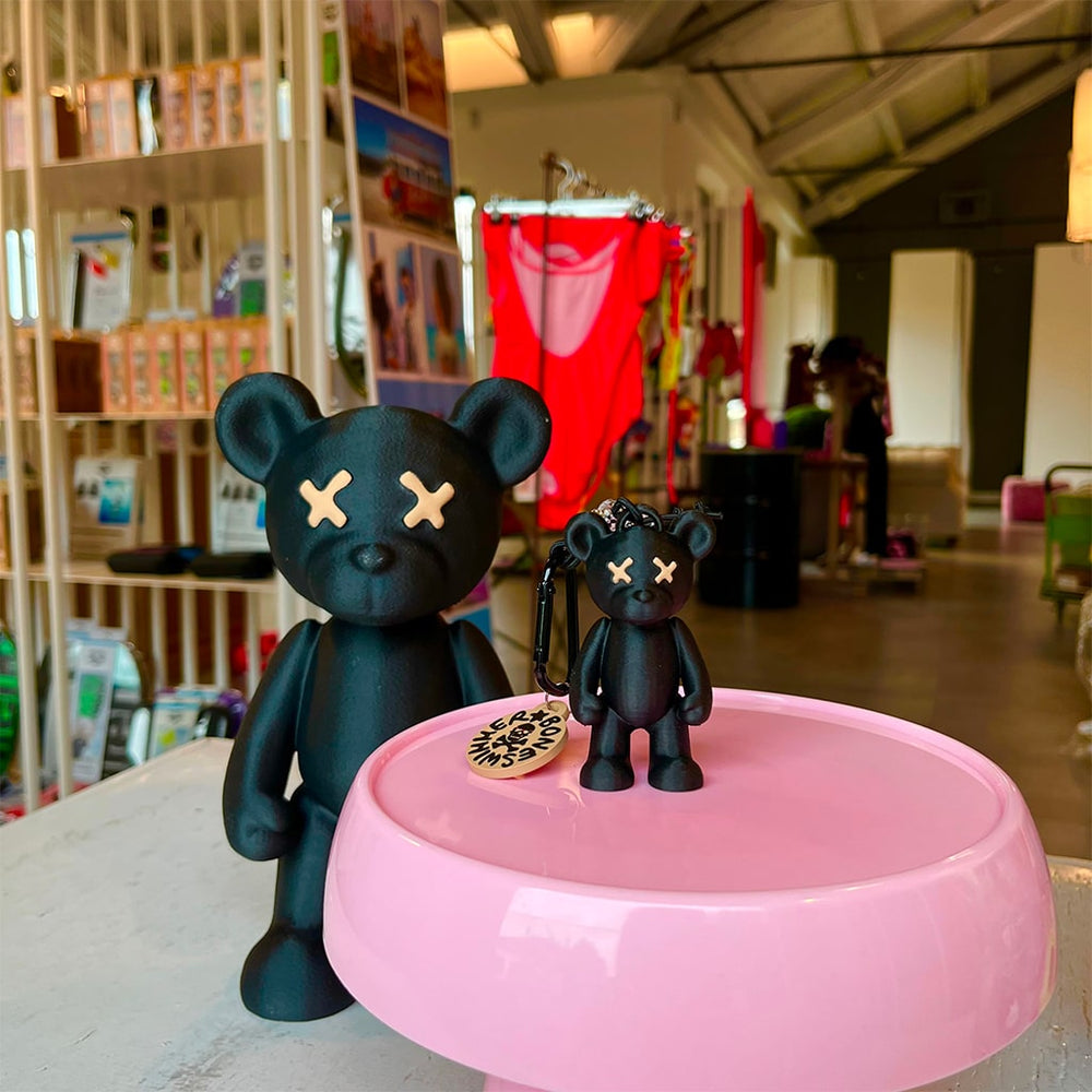 TEDDY PSYCHO CHARM - NERO + BEIGE