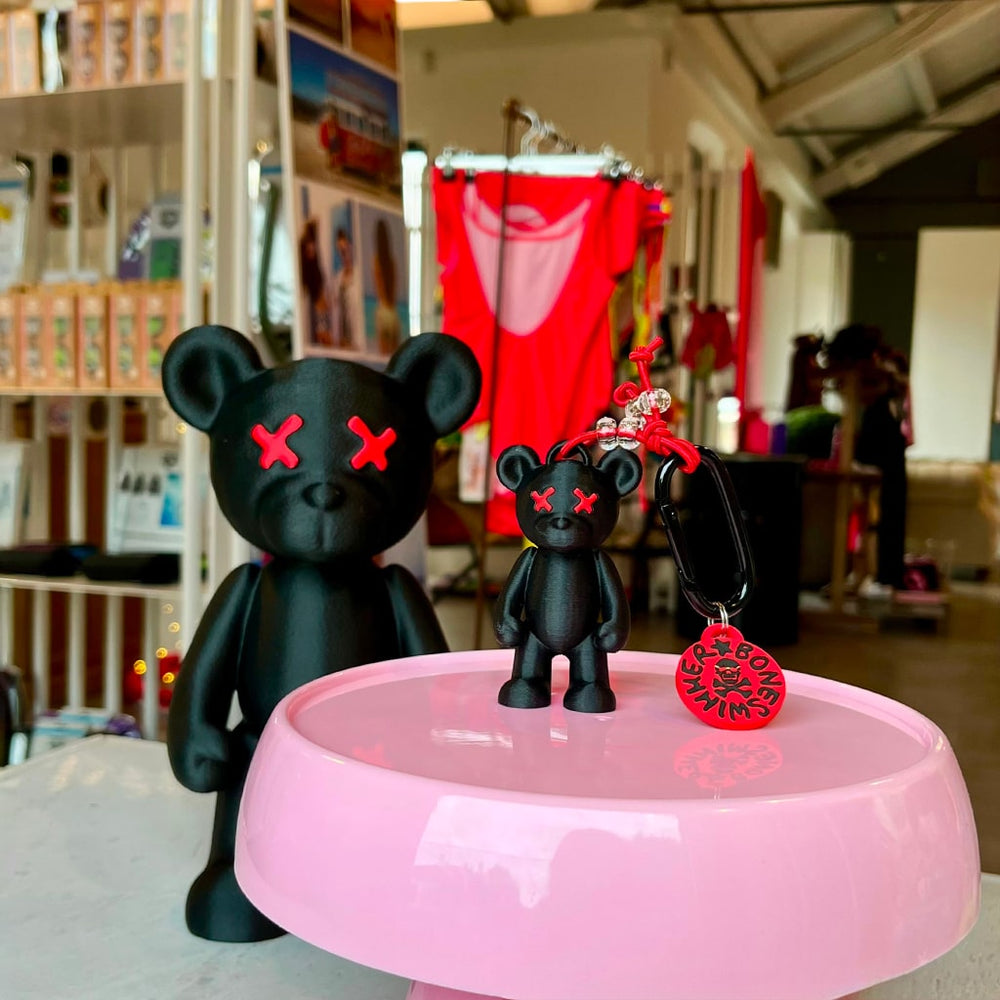 TEDDY PSYCHO CHARM - NERO + ROSSO