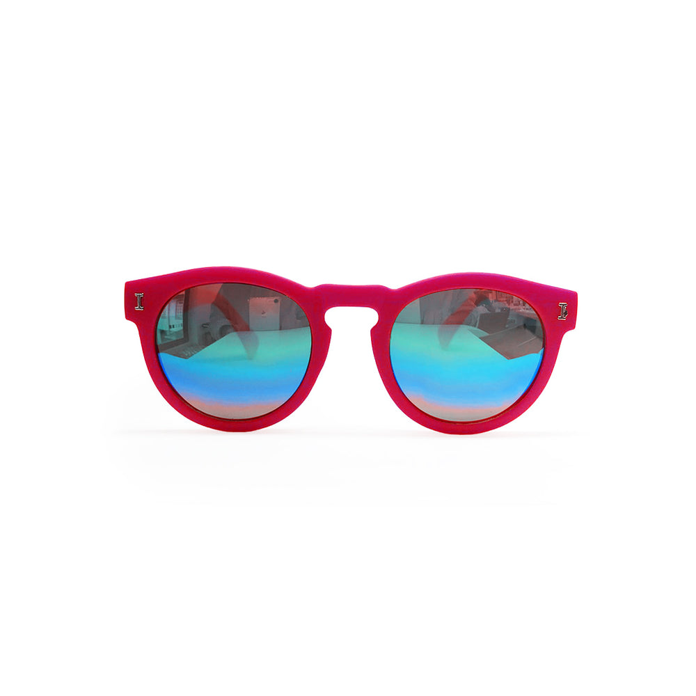 OCCHIALI DA SOLE TONDI - ROSSO