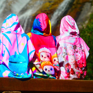 PONCHO MICROFIBRA - 44PO TESCHIO ROSA