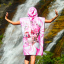 MICROFIBER PONCHO - 44PO PINK SKULL
