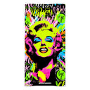 Telo da piscina Boneswimmer in microfibra linea ICONA con una poetica icona pop in colori super fluo