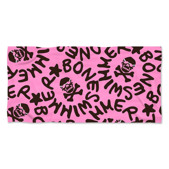 TELO GRANDE MICROFIBRA - 364T ROSA LOGO CIOCCOLATO