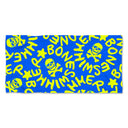 LARGE MICROFIBER TOWEL - 365TF TURQUOISE YELLOW LOGO