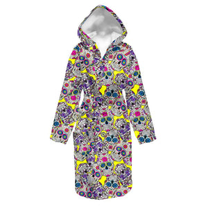 BATHROBE - 5ACF Mexican Skulls // LastChance