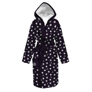 BATHROBE - 7AC BLACK WHITE STARS