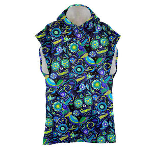 MICROFIBER PONCHO - 6POF POP SKULL GREEN