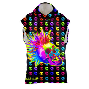 MICROFIBER PONCHO - 8POF PUNK SKULL // LastChance