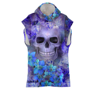 PONCHO MICROFIBRA - 11PO SKULL LILLA